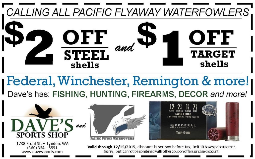 Whatcom Waterfowl Coupon Nov. 2015